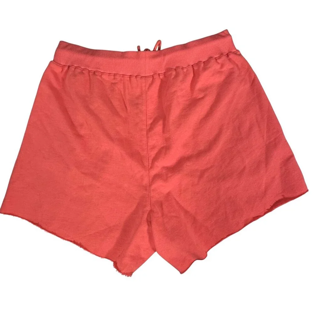 BLANKNYC Cotton Terry Drawstring Frayed Hem‎ Salmon Shorts NWT Size XL